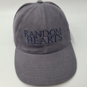 Vintage Random Hearts Movie Promo Hat Snapback 1999 Romance Thriller Gray Men